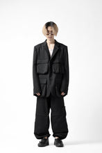 Load image into Gallery viewer, Y's BANG ON! No.163 GABARDINE SOLID POCKET JACKET (BLACK)