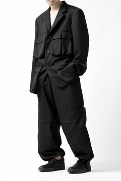 Load image into Gallery viewer, Y's BANG ON! No.163 GABARDINE SOLID POCKET JACKET (BLACK)