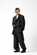 Load image into Gallery viewer, Y's BANG ON! No.163 GABARDINE SOLID POCKET JACKET (BLACK)