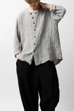 画像をギャラリービューアに読み込む, YUTA MATSUOKA round neck shirt / dead stock slab linen (light grey)