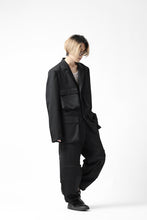 Load image into Gallery viewer, Y's BANG ON! No.163 GABARDINE SOLID POCKET JACKET (BLACK)