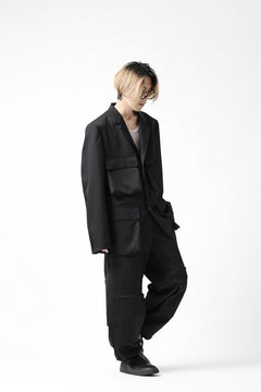 Load image into Gallery viewer, Y's BANG ON! No.163 GABARDINE SOLID POCKET JACKET (BLACK)