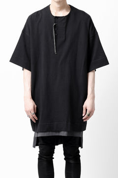 画像をギャラリービューアに読み込む, _vital henley neck tunica tops / JP paper & Co Jersey (BLACK)