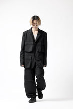 Load image into Gallery viewer, Y's BANG ON! No.163 GABARDINE SOLID POCKET JACKET (BLACK)