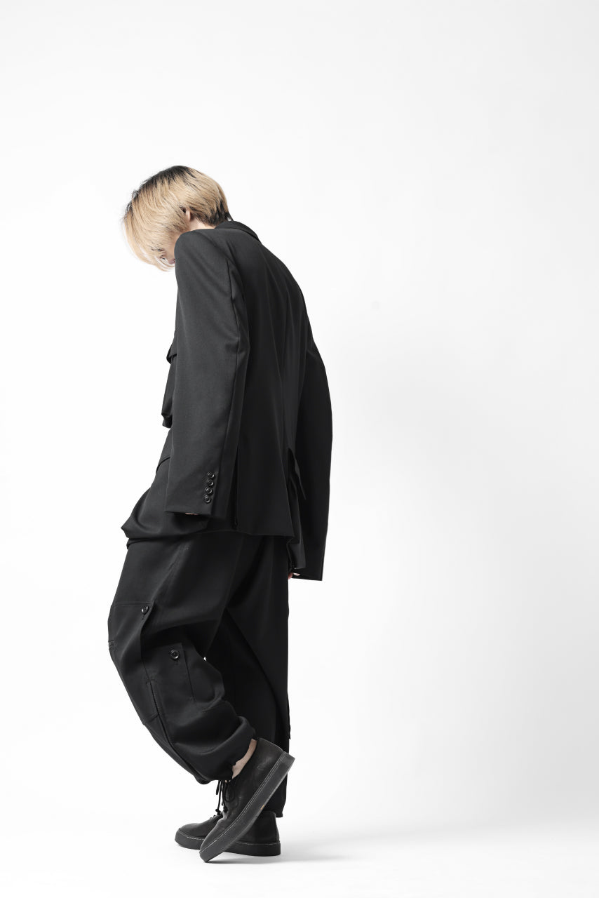 Load image into Gallery viewer, Y's BANG ON! No.163 GABARDINE SOLID POCKET JACKET (BLACK)