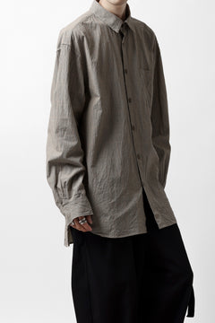 画像をギャラリービューアに読み込む, YUTA MATSUOKA exclusive plain shirt / organic cotton washer check (mustard)