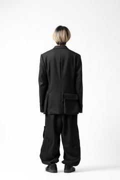 Load image into Gallery viewer, Y's BANG ON! No.163 GABARDINE SOLID POCKET JACKET (BLACK)
