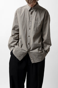 画像をギャラリービューアに読み込む, YUTA MATSUOKA exclusive plain shirt / organic cotton washer check (mustard)