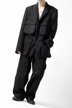 Load image into Gallery viewer, Y's BANG ON! No.163 GABARDINE SOLID POCKET JACKET (BLACK)