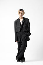 Load image into Gallery viewer, Y's BANG ON! No.163 GABARDINE SOLID POCKET JACKET (BLACK)