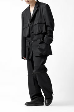 Load image into Gallery viewer, Y's BANG ON! No.163 GABARDINE SOLID POCKET JACKET (BLACK)