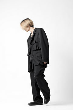 Load image into Gallery viewer, Y's BANG ON! No.163 GABARDINE SOLID POCKET JACKET (BLACK)