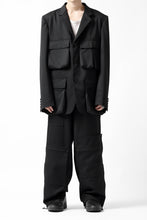 Load image into Gallery viewer, Y's BANG ON! No.163 GABARDINE SOLID POCKET JACKET (BLACK)