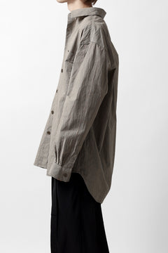 画像をギャラリービューアに読み込む, YUTA MATSUOKA exclusive plain shirt / organic cotton washer check (mustard)