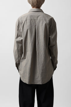 画像をギャラリービューアに読み込む, YUTA MATSUOKA exclusive plain shirt / organic cotton washer check (mustard)
