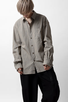 画像をギャラリービューアに読み込む, YUTA MATSUOKA exclusive plain shirt / organic cotton washer check (mustard)