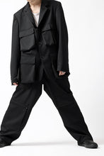Load image into Gallery viewer, Y's BANG ON! No.163 GABARDINE SOLID POCKET JACKET (BLACK)
