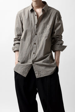 画像をギャラリービューアに読み込む, YUTA MATSUOKA exclusive plain shirt / organic cotton washer check (mustard)