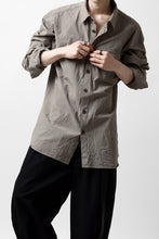 画像をギャラリービューアに読み込む, YUTA MATSUOKA exclusive plain shirt / organic cotton washer check (mustard)