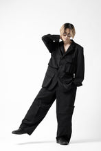 Load image into Gallery viewer, Y's BANG ON! No.163 GABARDINE SOLID POCKET JACKET (BLACK)