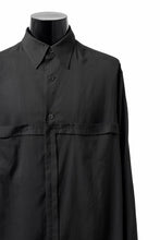 画像をギャラリービューアに読み込む, Y's TAPE FLAP POCKET SHIRT / CELLULOSE LOAN (BLACK)