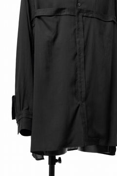 画像をギャラリービューアに読み込む, Y's TAPE FLAP POCKET SHIRT / CELLULOSE LOAN (BLACK)