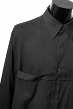 画像をギャラリービューアに読み込む, Y's TAPE FLAP POCKET SHIRT / CELLULOSE LOAN (BLACK)