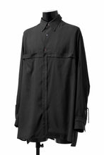画像をギャラリービューアに読み込む, Y's TAPE FLAP POCKET SHIRT / CELLULOSE LOAN (BLACK)