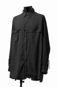 画像をギャラリービューアに読み込む, Y's TAPE FLAP POCKET SHIRT / CELLULOSE LOAN (BLACK)