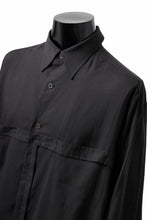 画像をギャラリービューアに読み込む, Y's TAPE FLAP POCKET SHIRT / CELLULOSE LOAN (BLACK)