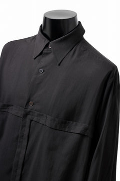 画像をギャラリービューアに読み込む, Y's TAPE FLAP POCKET SHIRT / CELLULOSE LOAN (BLACK)