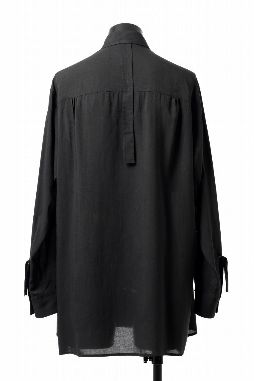 画像をギャラリービューアに読み込む, Y's TAPE FLAP POCKET SHIRT / CELLULOSE LOAN (BLACK)