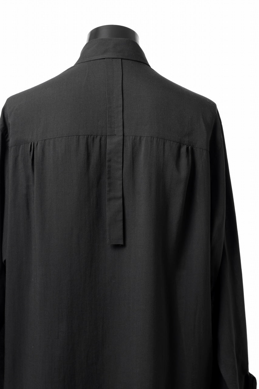 画像をギャラリービューアに読み込む, Y's TAPE FLAP POCKET SHIRT / CELLULOSE LOAN (BLACK)