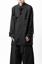 画像をギャラリービューアに読み込む, Y's TAPE FLAP POCKET SHIRT / CELLULOSE LOAN (BLACK)