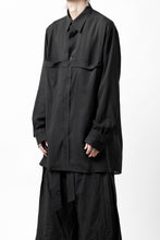 画像をギャラリービューアに読み込む, Y's TAPE FLAP POCKET SHIRT / CELLULOSE LOAN (BLACK)