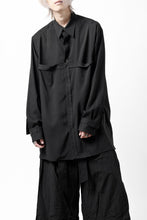 画像をギャラリービューアに読み込む, Y's TAPE FLAP POCKET SHIRT / CELLULOSE LOAN (BLACK)