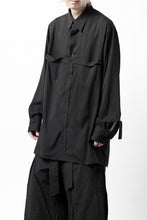 画像をギャラリービューアに読み込む, Y's TAPE FLAP POCKET SHIRT / CELLULOSE LOAN (BLACK)