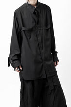 画像をギャラリービューアに読み込む, Y's TAPE FLAP POCKET SHIRT / CELLULOSE LOAN (BLACK)