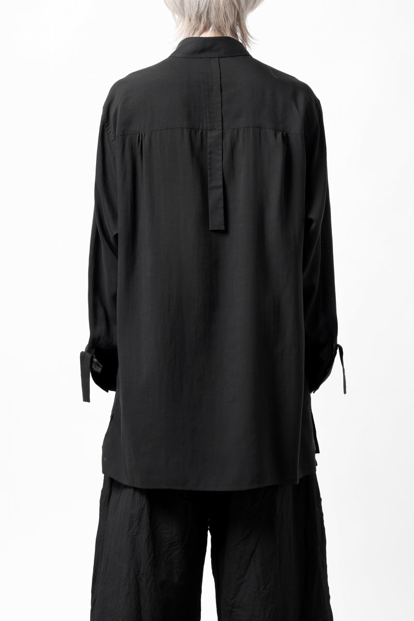 画像をギャラリービューアに読み込む, Y's TAPE FLAP POCKET SHIRT / CELLULOSE LOAN (BLACK)