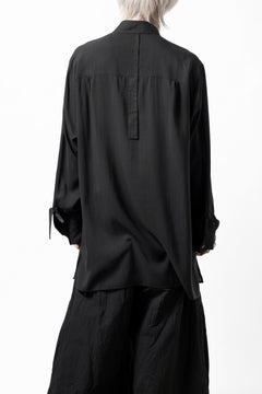 画像をギャラリービューアに読み込む, Y's TAPE FLAP POCKET SHIRT / CELLULOSE LOAN (BLACK)
