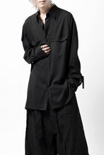 画像をギャラリービューアに読み込む, Y's TAPE FLAP POCKET SHIRT / CELLULOSE LOAN (BLACK)