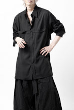 画像をギャラリービューアに読み込む, Y's TAPE FLAP POCKET SHIRT / CELLULOSE LOAN (BLACK)