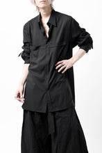画像をギャラリービューアに読み込む, Y's TAPE FLAP POCKET SHIRT / CELLULOSE LOAN (BLACK)