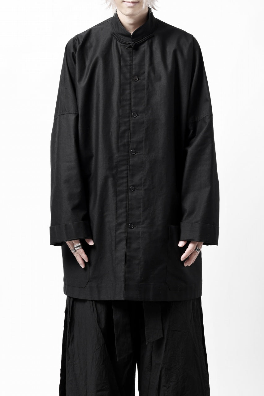 画像をギャラリービューアに読み込む, Y&#39;s CHINA SHIRT / COTTON TWILL (BLACK)