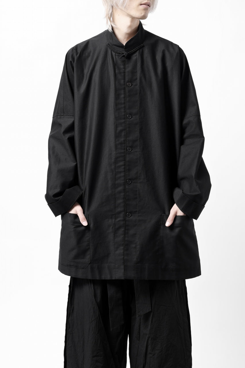画像をギャラリービューアに読み込む, Y's CHINA SHIRT / COTTON TWILL (BLACK)