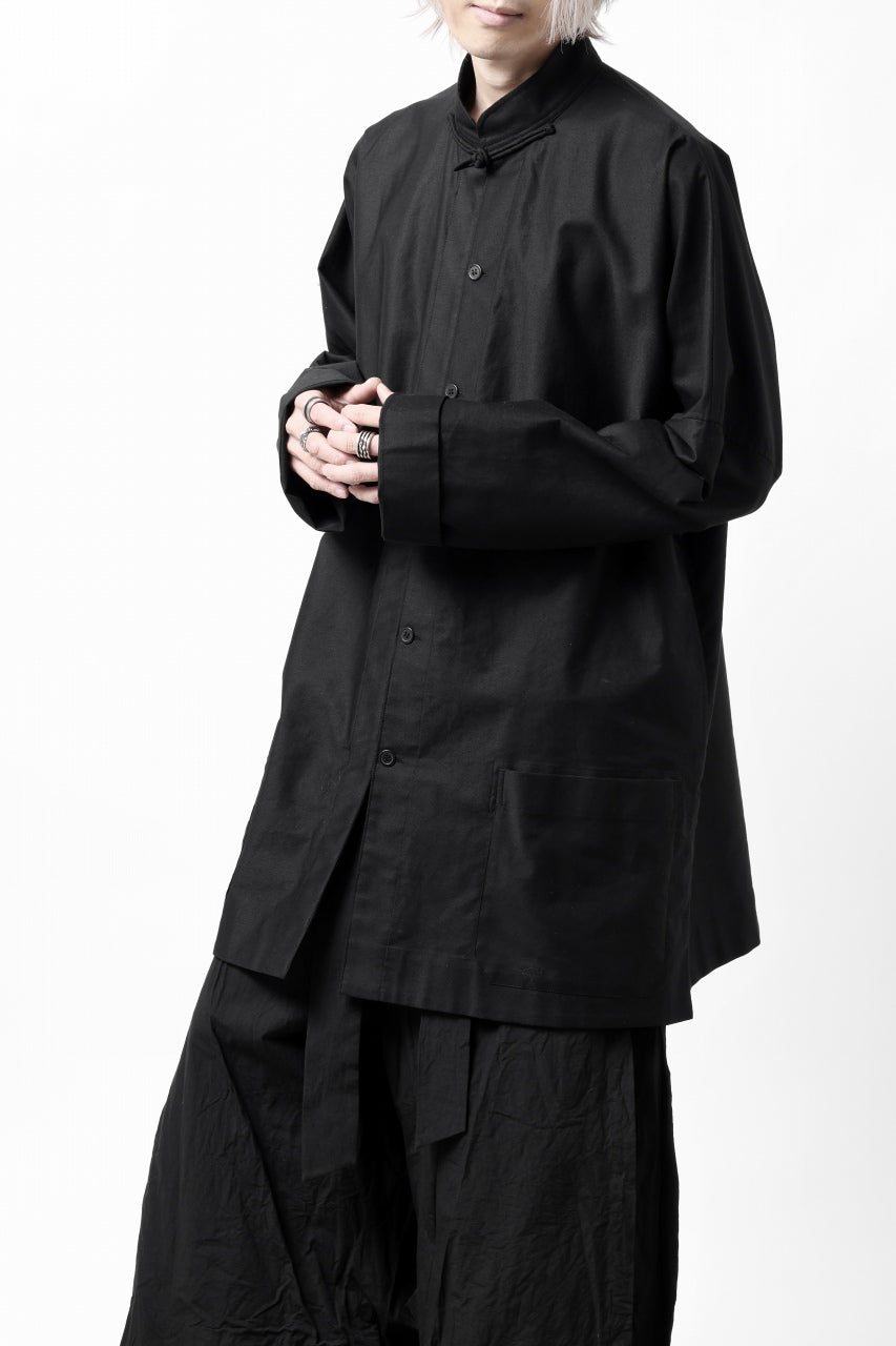 画像をギャラリービューアに読み込む, Y's CHINA SHIRT / COTTON TWILL (BLACK)
