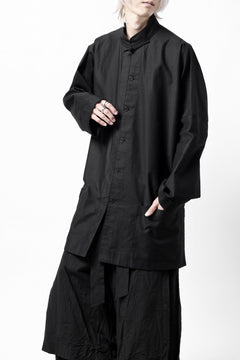 画像をギャラリービューアに読み込む, Y&#39;s CHINA SHIRT / COTTON TWILL (BLACK)