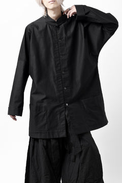 画像をギャラリービューアに読み込む, Y&#39;s CHINA SHIRT / COTTON TWILL (BLACK)