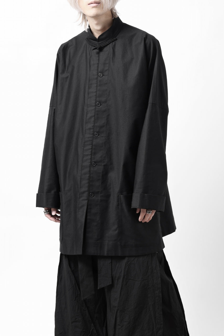 画像をギャラリービューアに読み込む, Y's CHINA SHIRT / COTTON TWILL (BLACK)