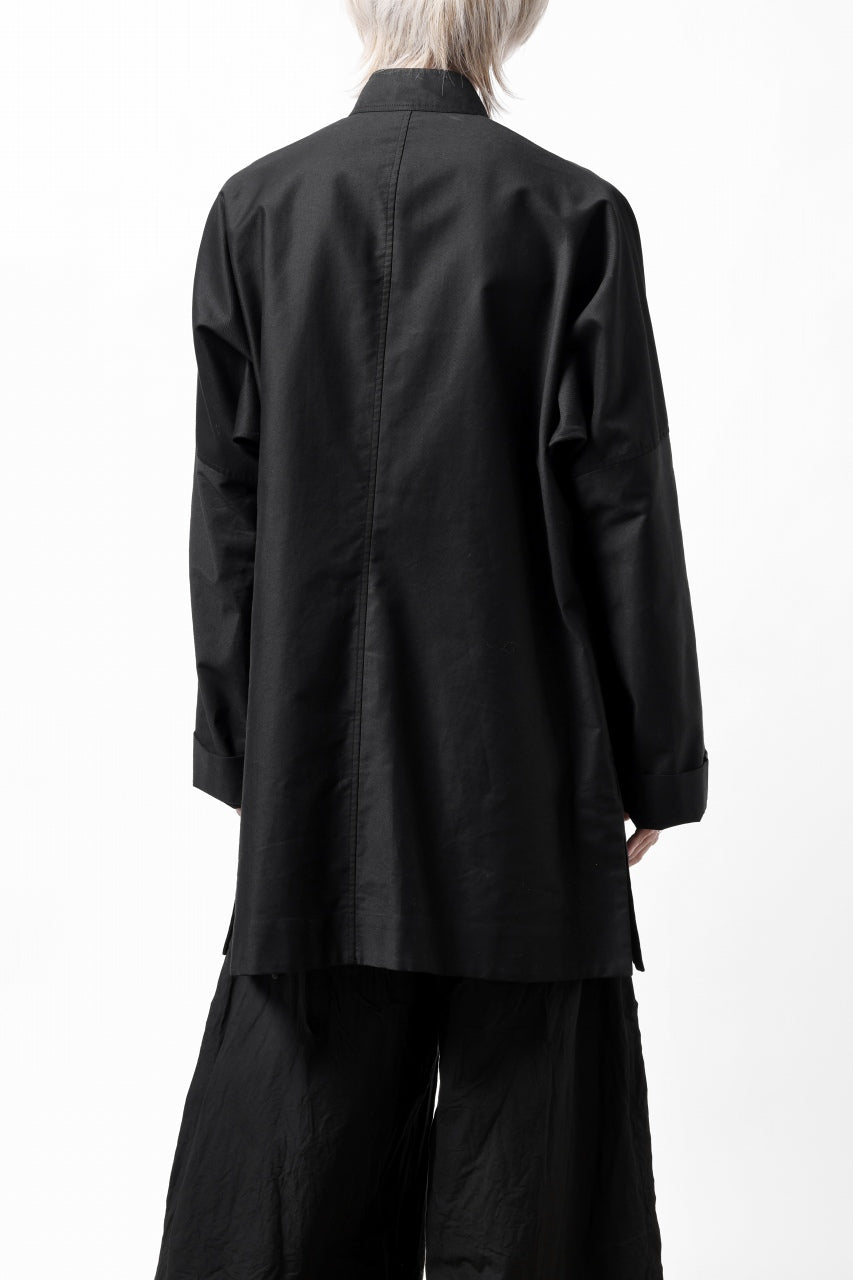 画像をギャラリービューアに読み込む, Y&#39;s CHINA SHIRT / COTTON TWILL (BLACK)